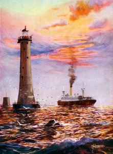 Eddystone Lighthouse, Plymouth (maalaus) tekijältä George Horace Davis