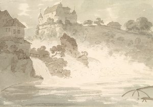 Schauffhausenin putoukset, 1782 (grafiitti, tussi ja tussi paperille).