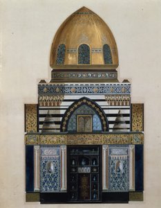 Suunnittelu Arab Halliin Leighton Housessa, Lontoossa, 1880 (wc, guassi) tekijältä George II Aitchison