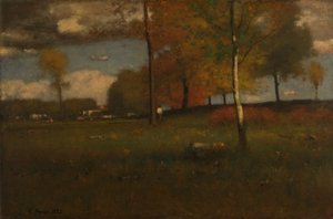 Lähellä kylää, lokakuu tekijältä George Inness