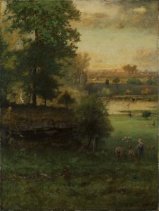 Kohtaus Durhamissa, idylli tekijältä George Inness