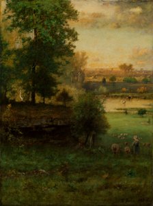 Näkymä Durhamissa, idylli tekijältä George Inness