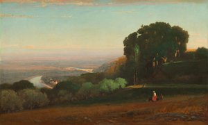 Näkymä Tiberille Perugian lähellä, 1872-1874. tekijältä George Inness