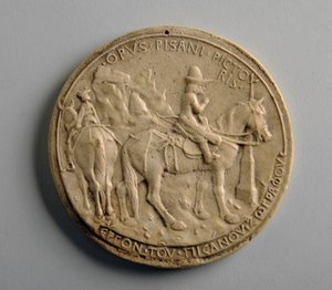 Kipsi medaljonki (kipsi) tekijältä George James Frampton
