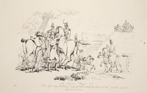 La Sainte Haye: Suuren rakennuksen lähellä, jossa vuorotellen ovat Friend ja Foe, pubi. J. Booth, 1816 tekijältä George Jones