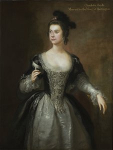 Lady Charlotte Boylen, Baroness Cliffordin ja Marchioness of Hartingtonin muotokuva, n. 1748-56 (öljy kankaalle)
