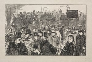 Live Stream London Bridgellä - sillalla tekijältä George Louis Palmella Busson Du Maurier