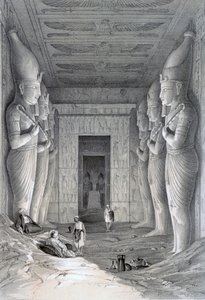 Suuren temppelin sisustus, Abu Simbel, 1800-luku