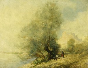 Seinen varrella lähellä Chateau Gaillardia Les Andeleysissä Rouenin ja Pariisin välissä