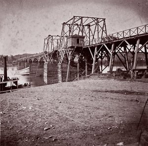 Silta Tennessee-joen yli Chattanoogassa, n. 1864.