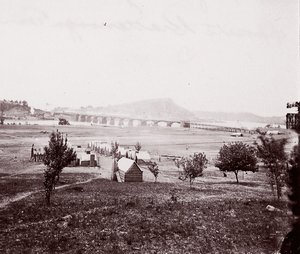 Bridge Builders Camp vastapäätä Chattanoogaa, n. 1864. tekijältä George N. Barnard