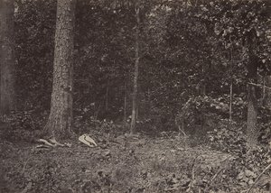 Kenraali McPhersonin kuoleman kohtaus, 1864 tai 1866. tekijältä George N. Barnard