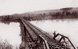 Tennessee River Bridgeportissa, n. 1864. tekijältä George N. Barnard