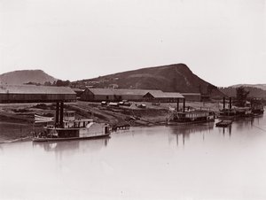 Tennessee River osoitteessa Chattanooga 81 Lookout Mountain Spur, ca. 1864. tekijältä George N. Barnard