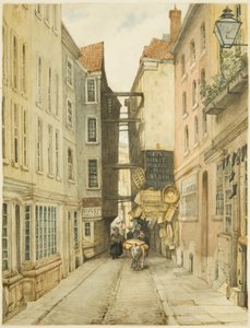 Mary-le-Port Street (kynä ja akvarelli paperille)