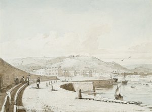 Swansea Harbour (akvarelli ja kynä paperille)