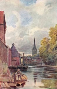 Katedraali King Street Ferryltä (väri litho)
