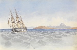 HMS "Bellerophon" Cape Carthagen edustalla, 26. huhtikuuta 1852.