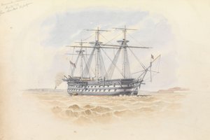 Monarch" Sheernessissä Trafalgarista 29. tammikuuta 1851.
