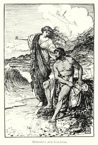 Odysseia: Odysseus ja Calypso (kaiverrus)