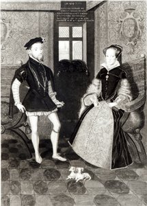 Joseph Brownin kaivertama muotokuva Espanjan Philip II:sta (1527-98) ja kuningatar Maria I:stä (1516-58), 1812