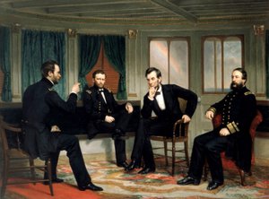 The Peacemakers, pub. 1868 (väri litho) tekijältä George Peter Alexander (after) Healy