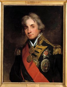 Horatio varakreivi Nelsonin muotokuva Bronten herttua (1758-1805) Vara-amiraali Georges Healyn (1808-1894) maalaus 1800-luvulta. Mitat 0,73 x 0,57 m tekijältä George Peter Alexander Healy