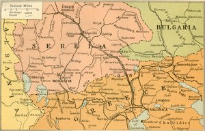Salonican rintaman kartta, 1919.