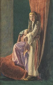 Turkkilainen tyttö, 1853 (wc vartalovärillä paperilla)