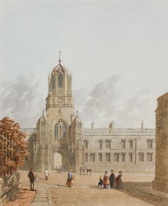 Tom Tower, Christ Church Pembroke Squarelta, Oxford, 1849 (tussi ja wc paperille).