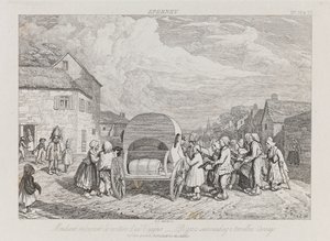 Beggars, Eperney, n. 1821 (etsaus) tekijältä George Robert Lewis