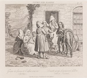 Vaeltaja, Vitry Sur Marne, n. 1821 (etsaus) tekijältä George Robert Lewis