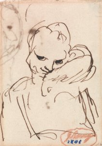 Tyttö, jolla on kani tai lemmikkikoira olkapäällään tekijältä George Romney