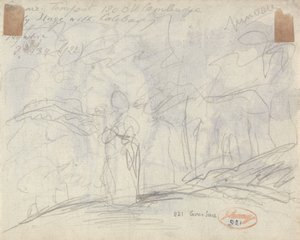 Pieni tyttö lehtimetsässä tekijältä George Romney