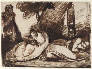Cimon ja Iphigenia: Kohtaus Boccaccion Decameronista tekijältä George Romney