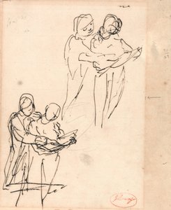 Pariskunta tutkii kirjaa tekijältä George Romney