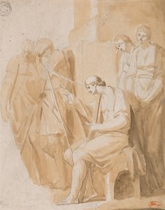 David soittaa harppua tekijältä George Romney