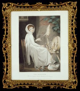 Spinner (kaiverrus Thomas Cheesman, G. Romneyn mukaan, julkaissut John ja Josiah Boydell 1789) tekijältä George Romney