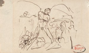 Kuvan aihe; mahdollisesti Simson ja Delila tekijältä George Romney