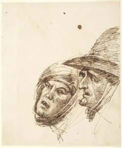 Miehen ja naisen päät tekijältä George Romney