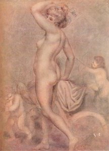 Lady Hamilton terveyden jumalattarina, c1790, 1920. tekijältä George Romney