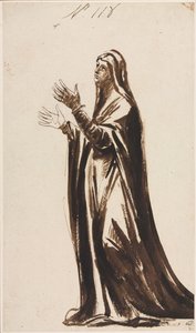 Mater Dolorosa sureva äiti, 1776. tekijältä George Romney
