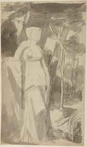 Neiti Francis Woodleyn muotokuvaluonnos tekijältä George Romney