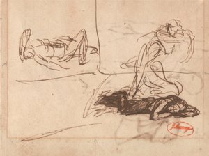 Makuuasennossa olevat hahmot tekijältä George Romney