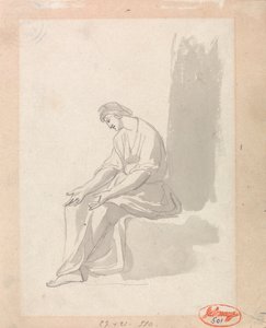Istuva nainen tekijältä George Romney