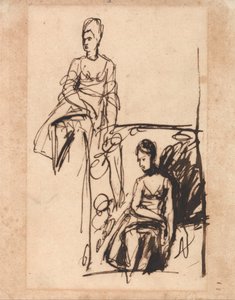 Istuva nainen, kaksi tutkimusta tekijältä George Romney