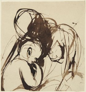 Istuva nainen ja lapsi tekijältä George Romney