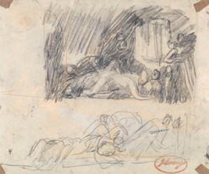 Howardin kohtauksen luonnos tekijältä George Romney