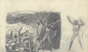 Luonnoskirjan piirustus tekijältä George Romney