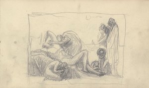 Luonnoskirjan piirustus tekijältä George Romney